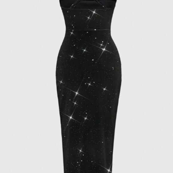 π€ SHEIN Girlism Elegant Velvet Draped Neck Ruched Bodycon Dress β Size 12Y NWOT - Picture 2 of 13